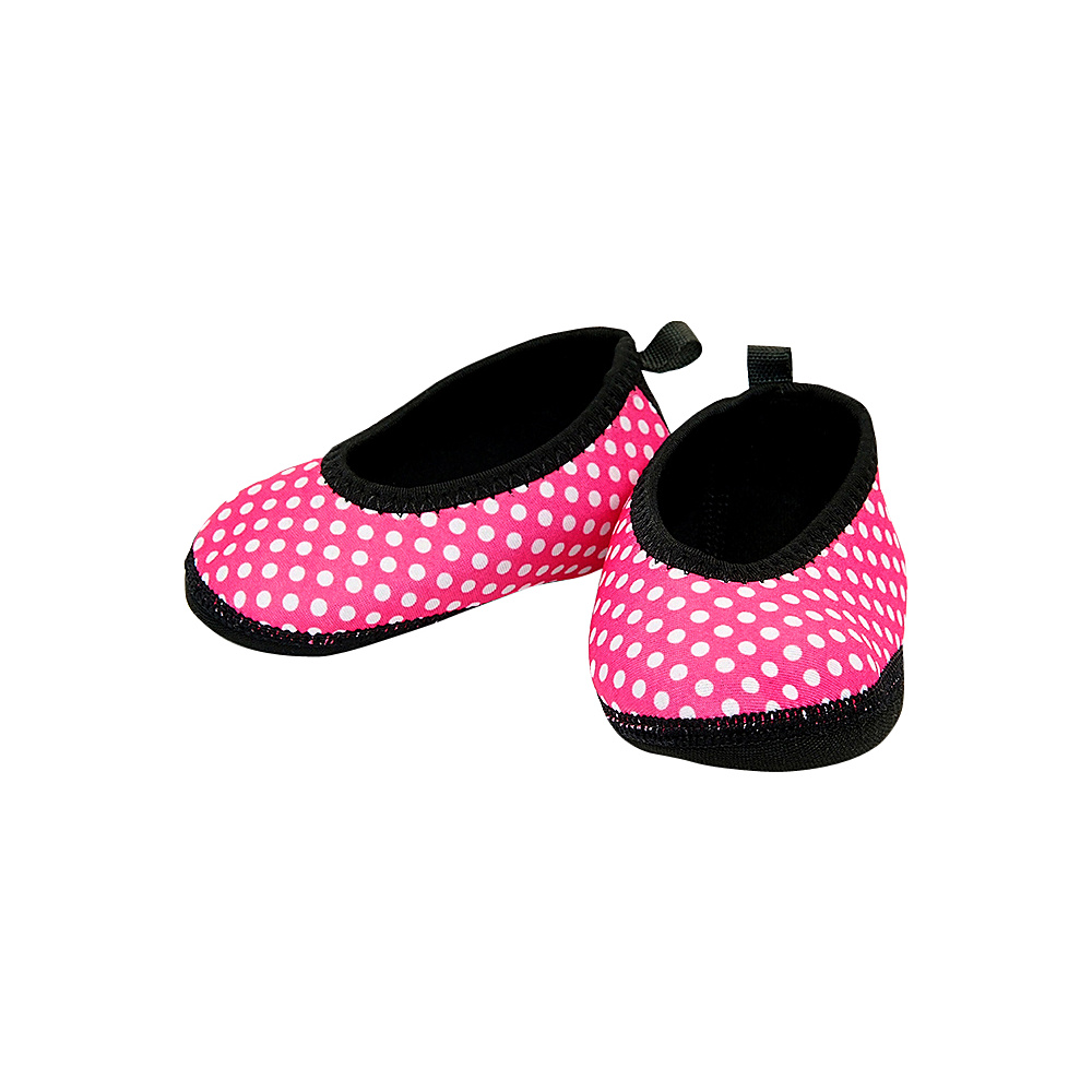 NuFoot Girls Ballet Flat Travel Slippers Pink White Polka Dot Toddler NuFoot Women s Footwear