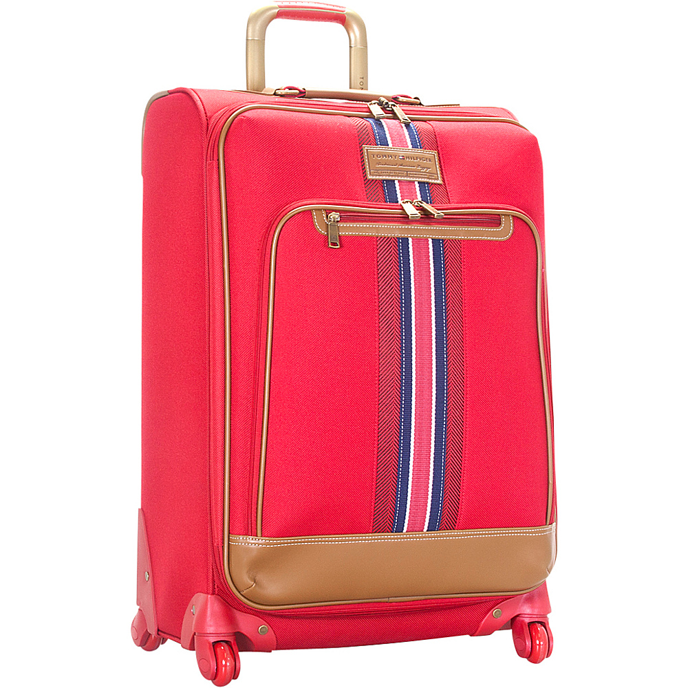 Tommy Hilfiger Luggage Santa Monica 25 Exp. Upright Spinner Red Tommy Hilfiger Luggage Softside Checked