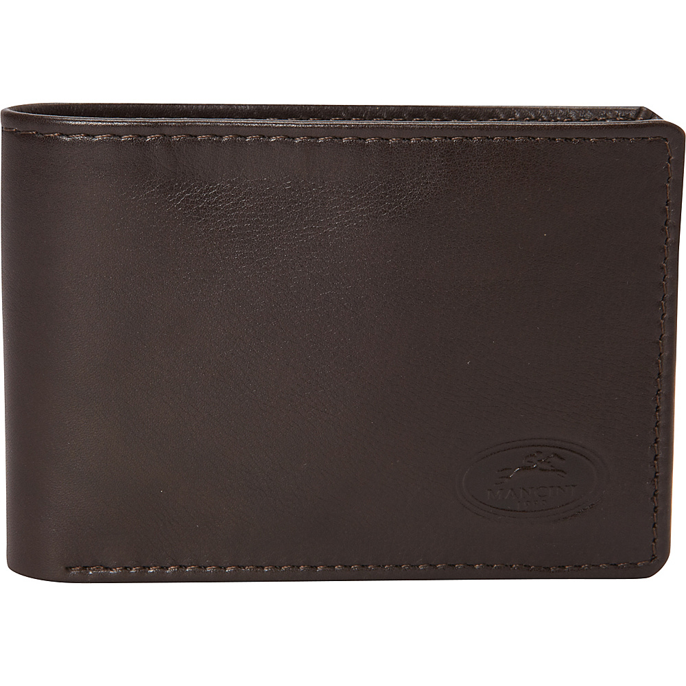 Mancini Leather Goods Mens Classic RFID Secure Wallet Brown Mancini Leather Goods Men s Wallets