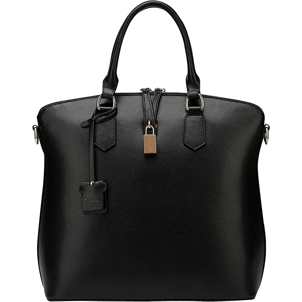 Vicenzo Leather Delicia Leather Top Handle Black Vicenzo Leather Leather Handbags