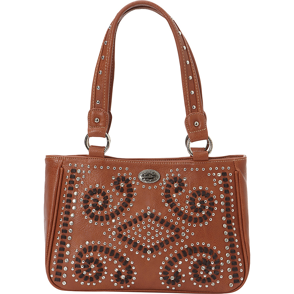 Montana West Bling Bling Collection Tote Brown Montana West Manmade Handbags