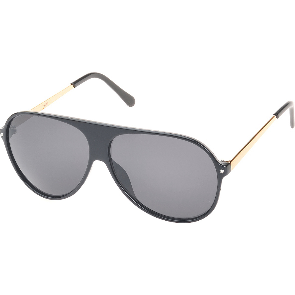 SW Global Eyewear Piedmont Aviator Fashion Sunglasses Black Gold SW Global Sunglasses