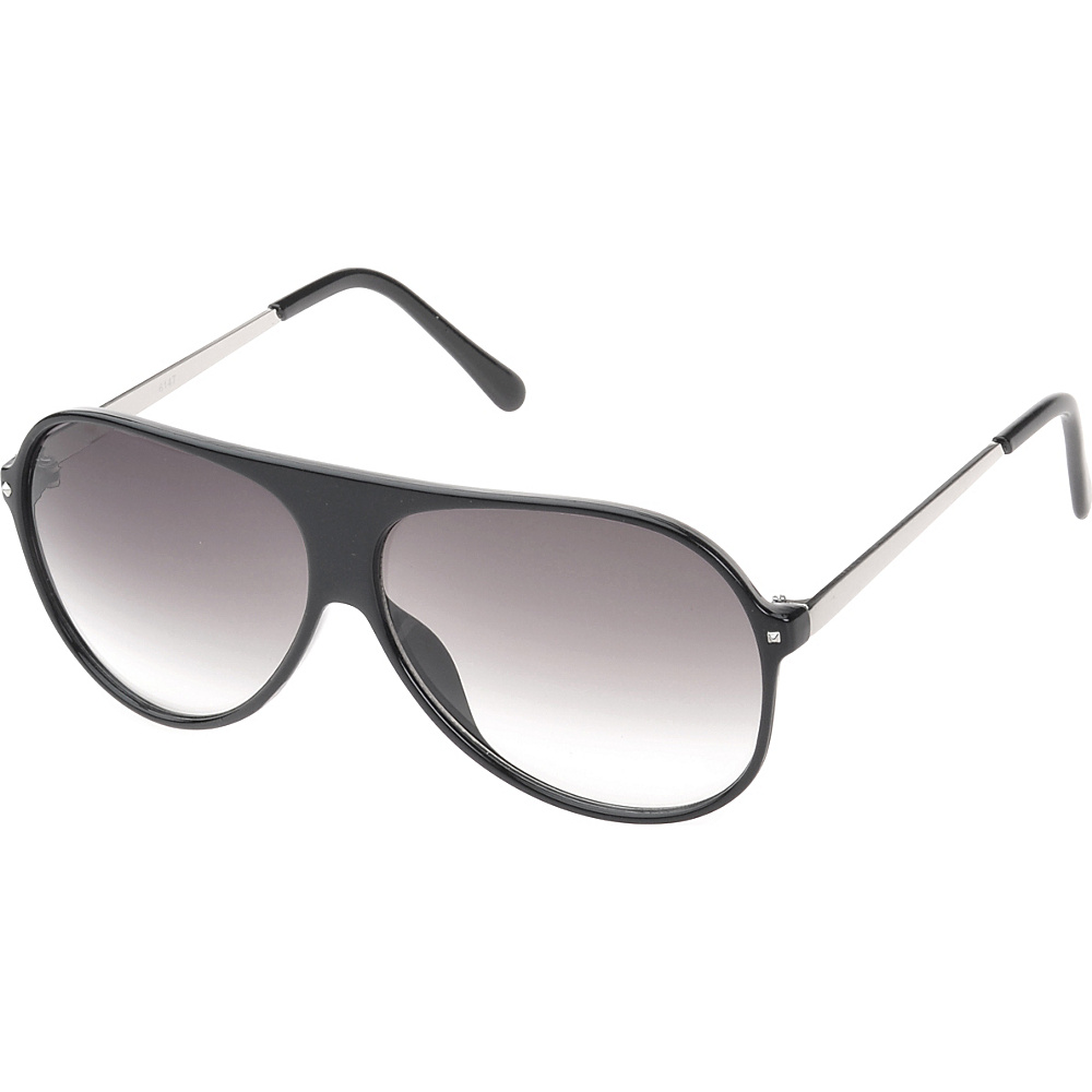 SW Global Eyewear Piedmont Aviator Fashion Sunglasses Black Silver SW Global Sunglasses