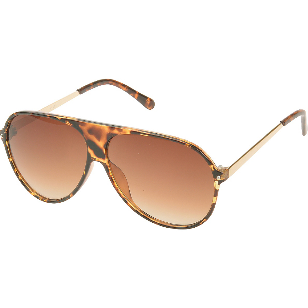 SW Global Eyewear Piedmont Aviator Fashion Sunglasses Brown Leopard SW Global Sunglasses
