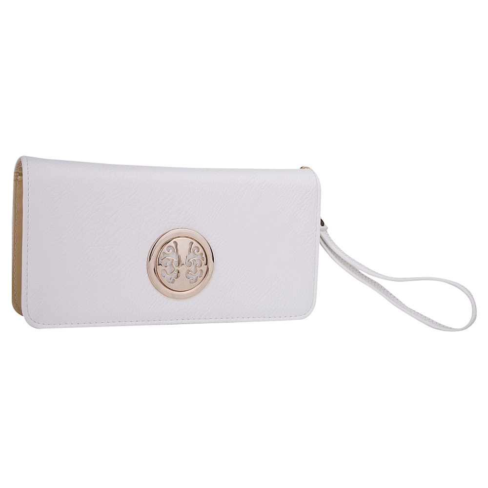 MKF Collection Bonnie Double Zip Multiple Pocket Wallet White MKF Collection Women s Wallets