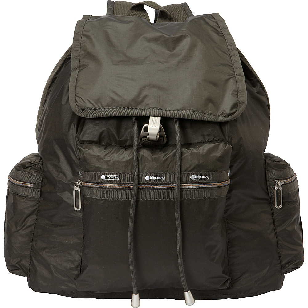 LeSportsac 3 Zip Voyager Backpack Gravel C LeSportsac Everyday Backpacks