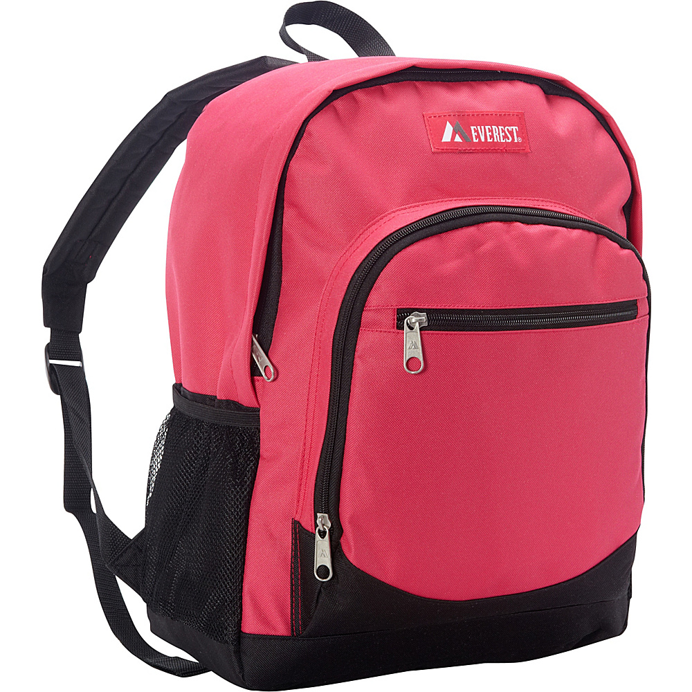 Everest Casual Backpack with Side Mesh Pocket Hot Pink Black Everest Everyday Backpacks