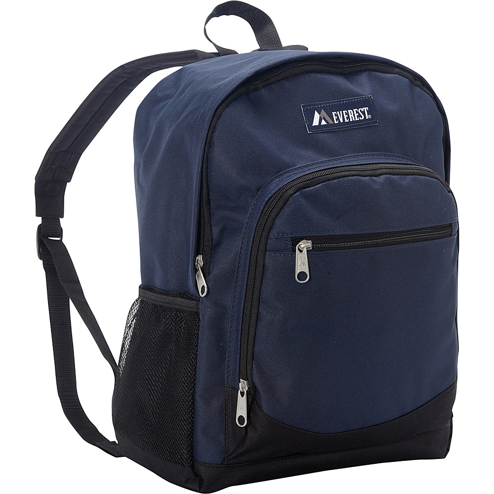 Everest Casual Backpack with Side Mesh Pocket Navy Black Everest Everyday Backpacks