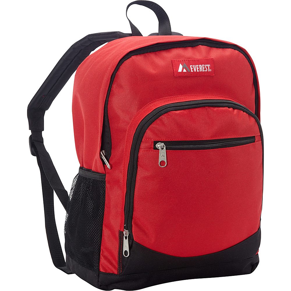 Everest Casual Backpack with Side Mesh Pocket Red Black Everest Everyday Backpacks