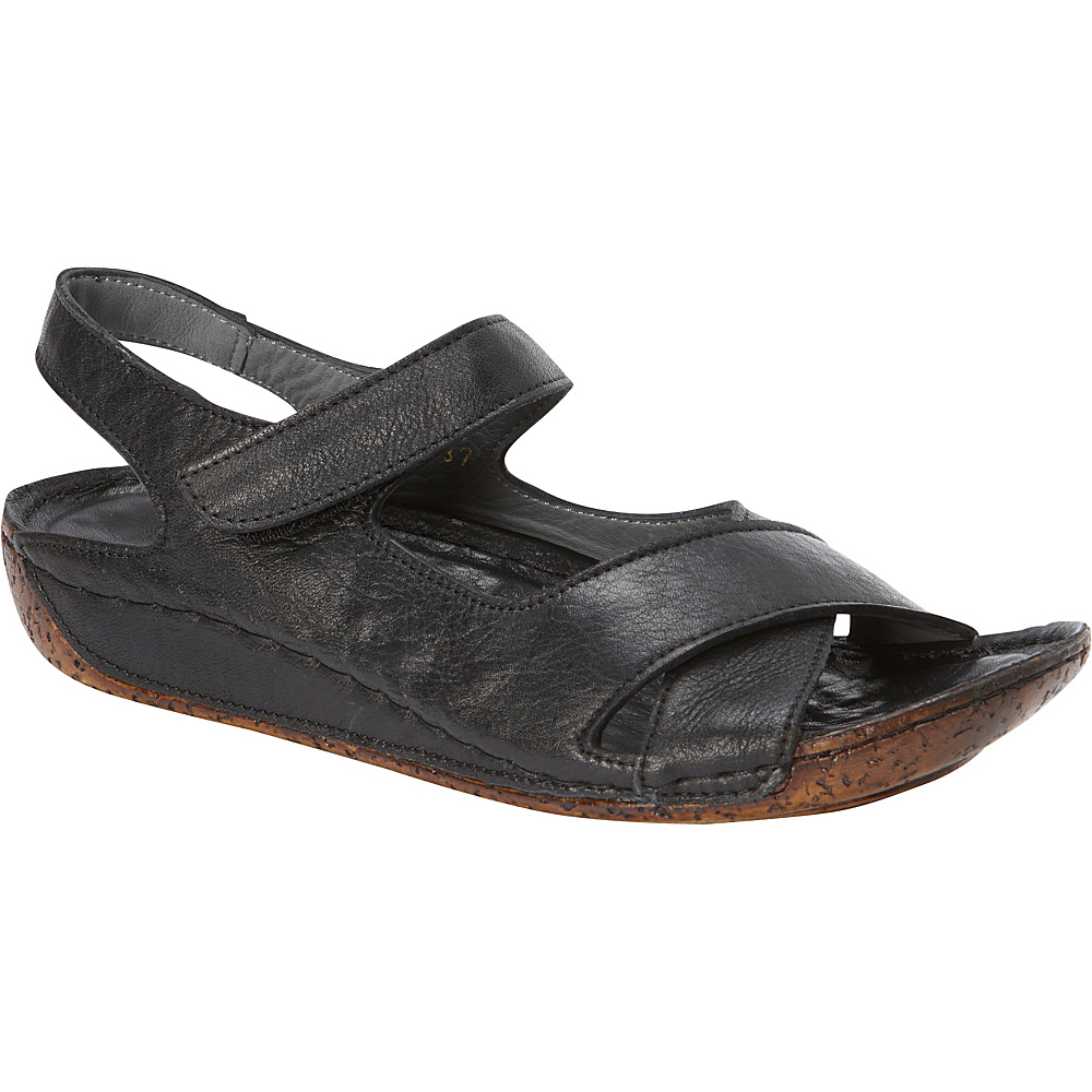 Anuschka Handmade Leather Sandals 40 US Women s 9 9.5 M Regular Medium Black Anuschka Women s Footwear