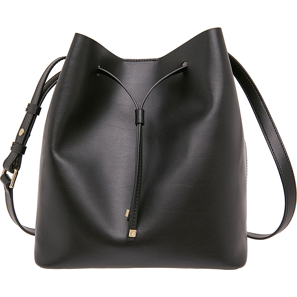 Lodis Blair Gail Medium Crossbody Black Taupe Lodis Leather Handbags