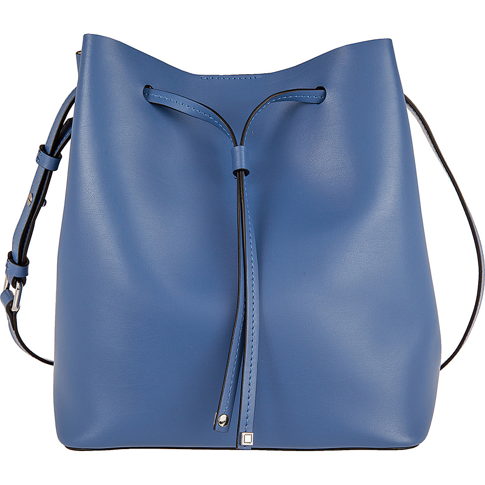 Lodis Blair Gail Medium Crossbody Blue Lodis Leather Handbags