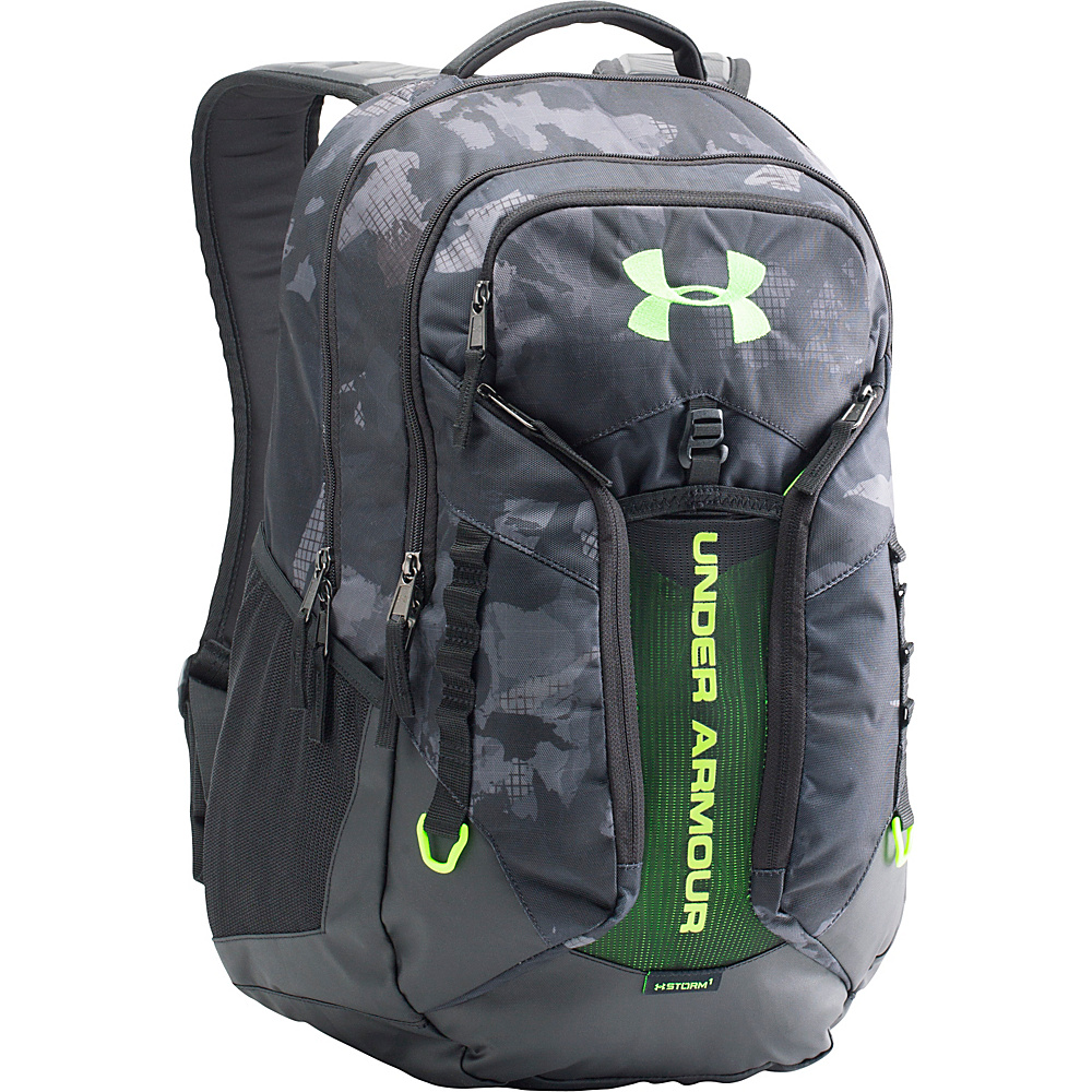 Under Armour Contender Backpack Black Graphite Hyper Green Under Armour Laptop Backpacks