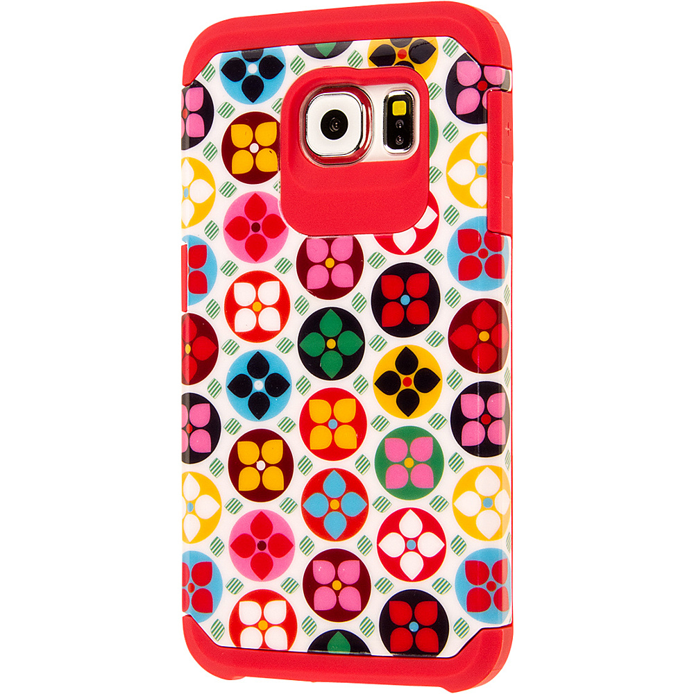 EMPIRE MINX Slim Protection Hybrid Case for Samsung Galaxy S6 Pink Pinwheel Flowers EMPIRE Electronic Cases