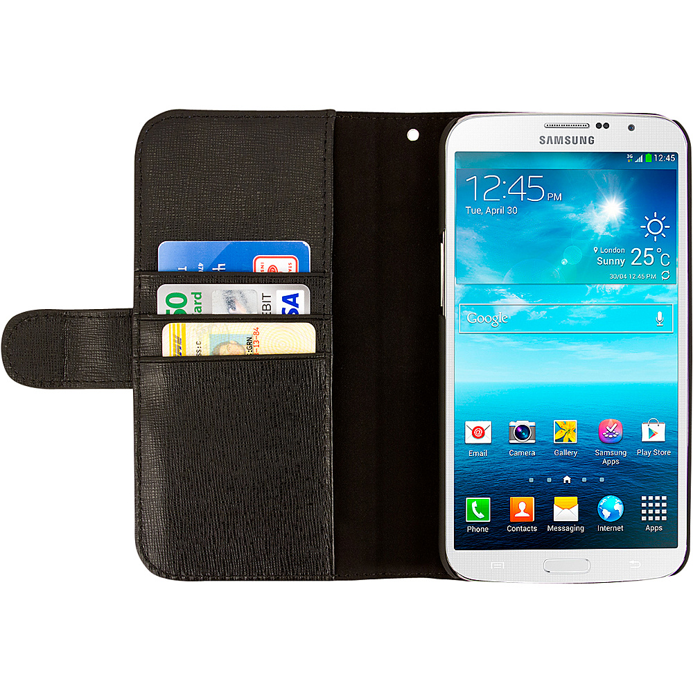 EMPIRE KLIX Genuine Leather Wallet for Samsung Galaxy Mega 6.3 Black EMPIRE Personal Electronic Cases
