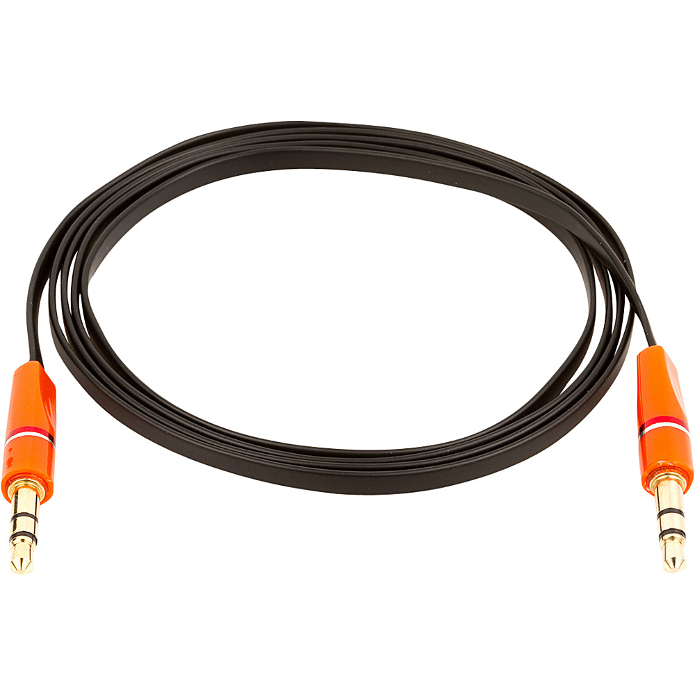 EMPIRE FLATZ 3.5mm Stereo Male to Male Auxiliary Cable Empire Orange EMPIRE Electronics