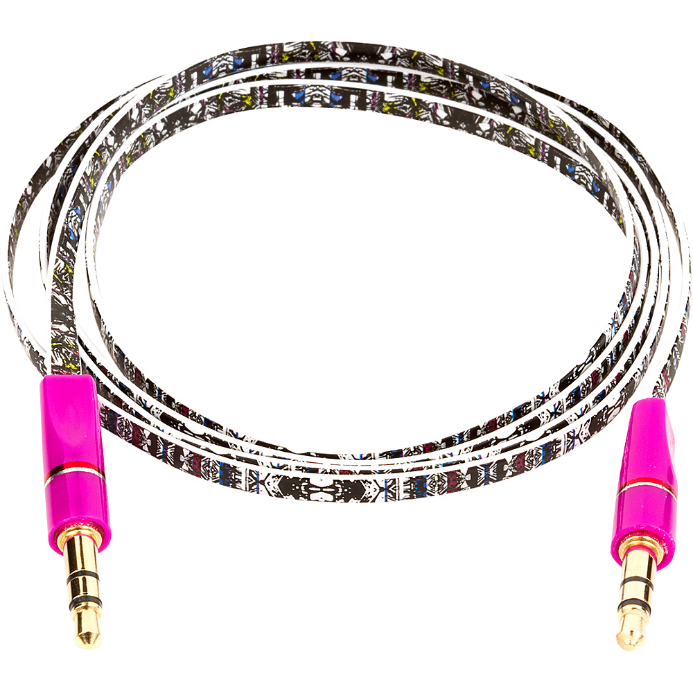 EMPIRE FLATZ 3.5mm Stereo Male to Male Auxiliary Cable Purple Marvel EMPIRE Electronics