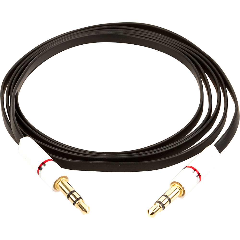 EMPIRE FLATZ 3.5mm Stereo Male to Male Auxiliary Cable Black EMPIRE Electronics