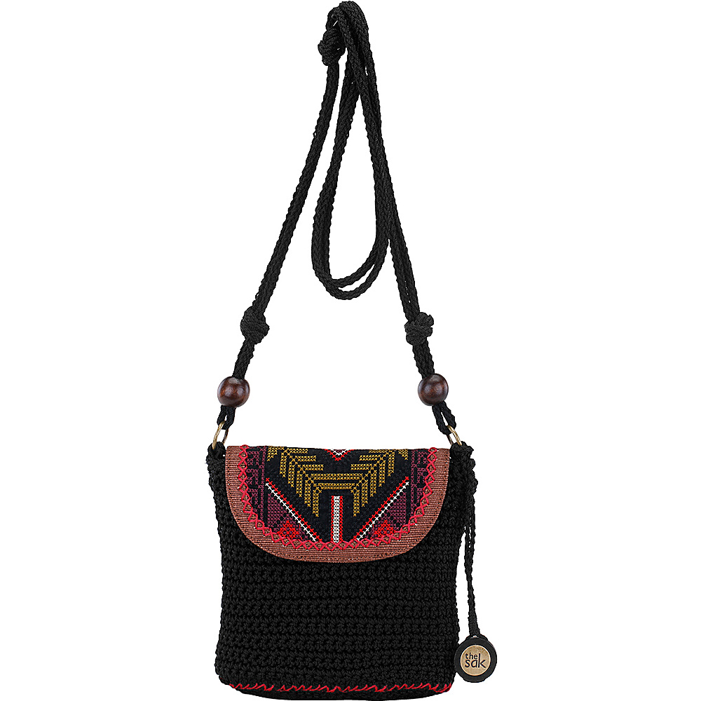 The Sak Sayulita Mini Flap Crossbody Black Tribal The Sak Fabric Handbags