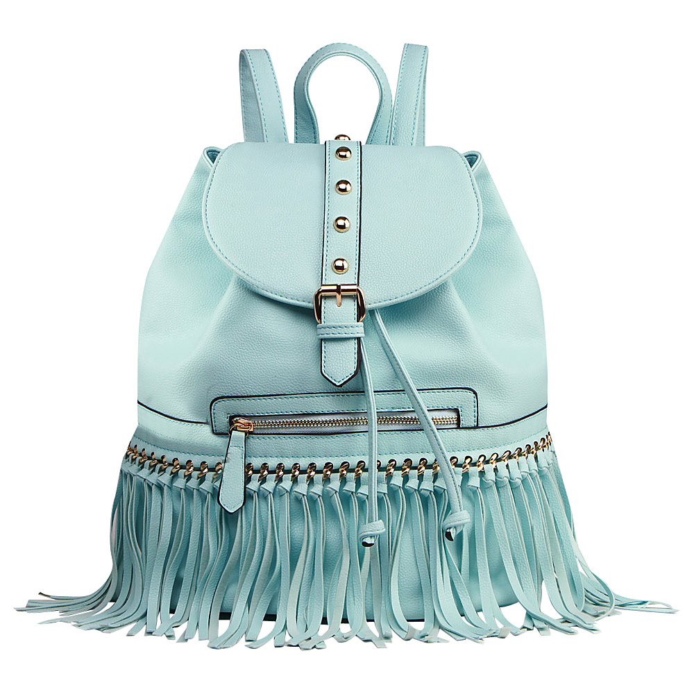 MKF Collection Monica Elegant Fringed Backpack Seafoam MKF Collection Manmade Handbags