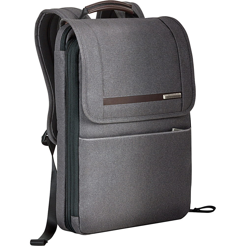Briggs Riley Kinzie Street Flapover Expandable Backpack Grey Briggs Riley Business Laptop Backpacks