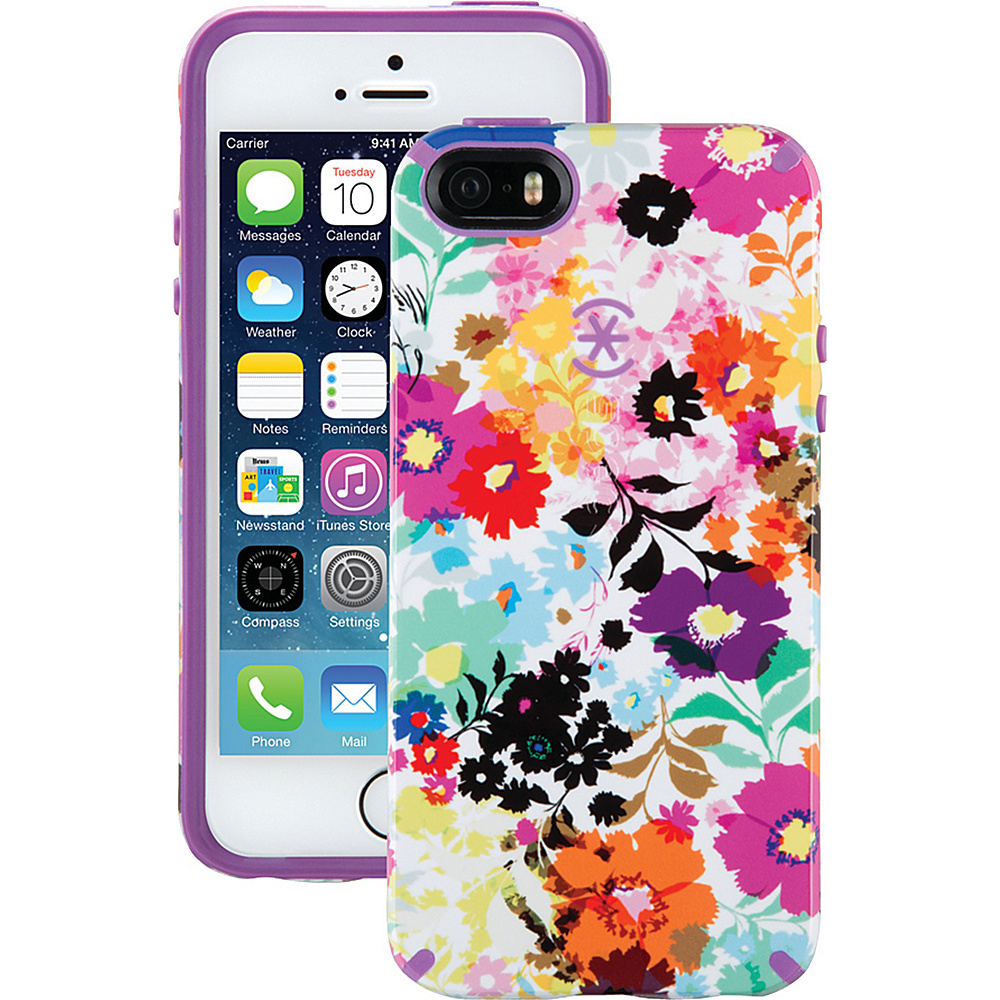 Speck IPhone 5 5s Candyshell Inked Case Bold Blossoms White Revolution Purple Speck Electronic Cases