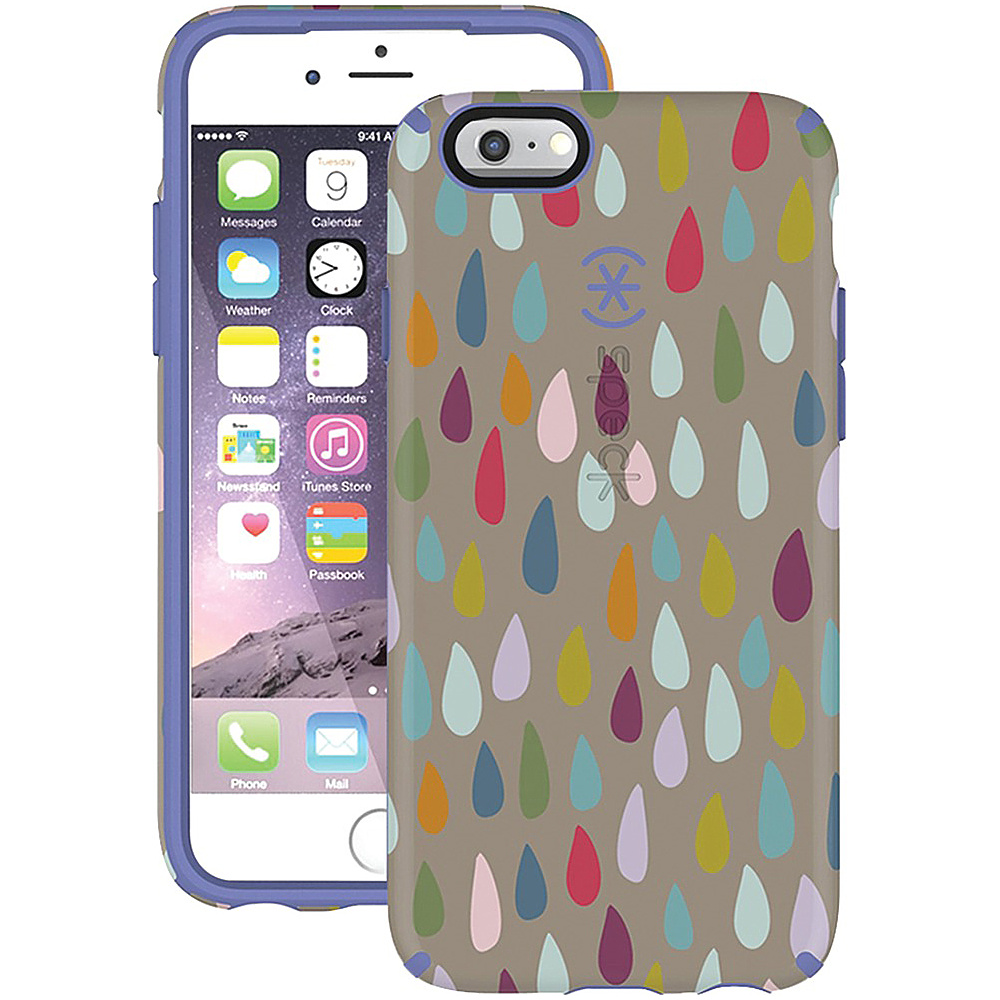 Speck IPhone 6 6s Candyshell Inked Case Rainbow Drop Pattern Beaming Orchid Purple Speck Personal Electronic Cases