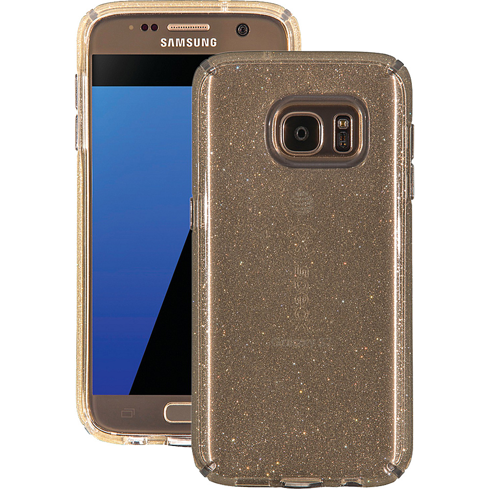Speck Samsung Galaxy S 7 Candyshell Clear Case Gold Glitter Clear Speck Electronic Cases