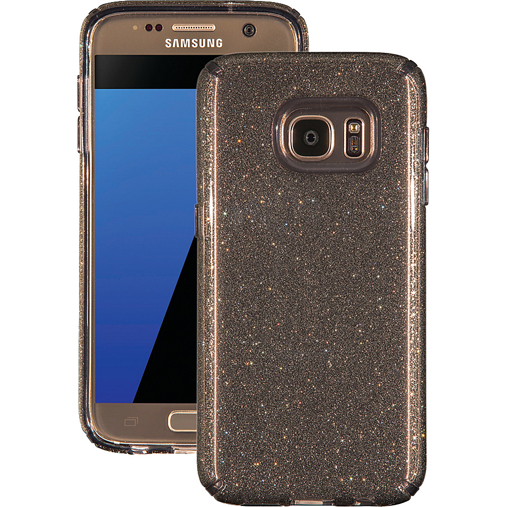 Speck Samsung Galaxy S 7 Candyshell Clear Case Gold Gitter Obsidian Speck Electronic Cases