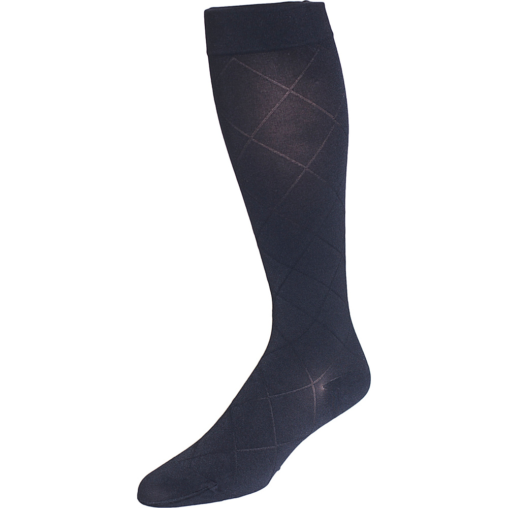 Rejuva Opaque Diamond KneeHigh Compression Socks Black Rejuva Legwear Socks