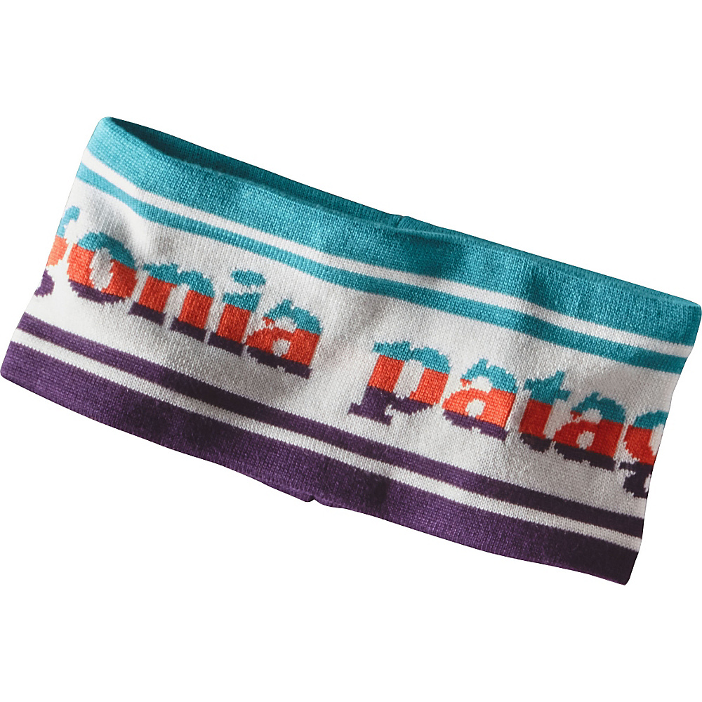 Patagonia Lined Knit Headband Park Stripe Band Birch White Patagonia Hats Gloves Scarves