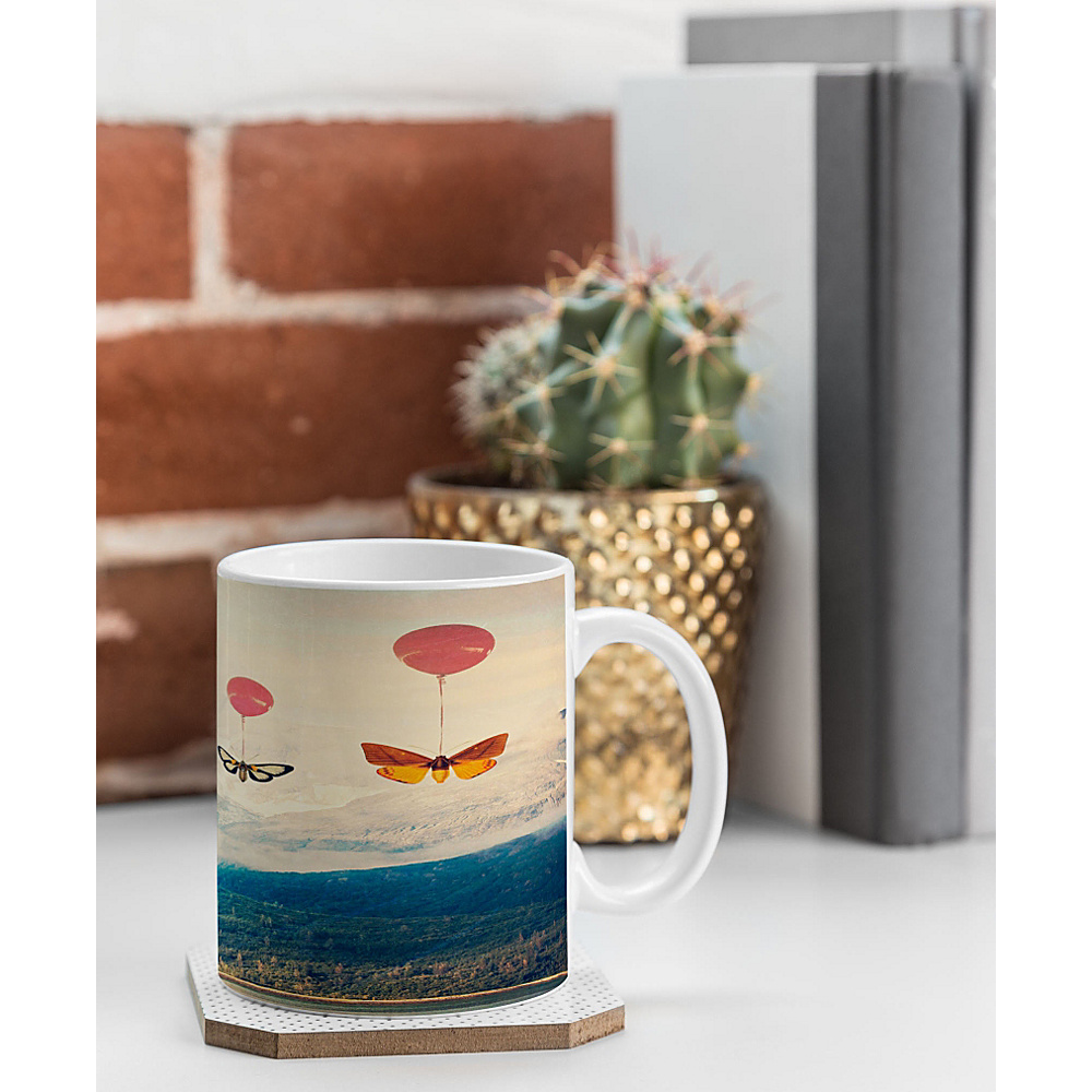 DENY Designs Maybe Sparrow Photography Coffee Mug Bright Red Passage DENY Designs Outdoor Accessories
