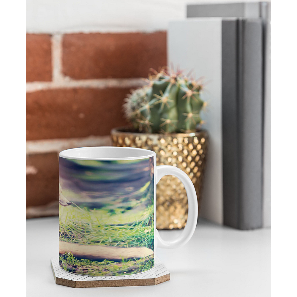 DENY Designs Maybe Sparrow Photography Coffee Mug Grass Sunny Fox DENY Designs Outdoor Accessories