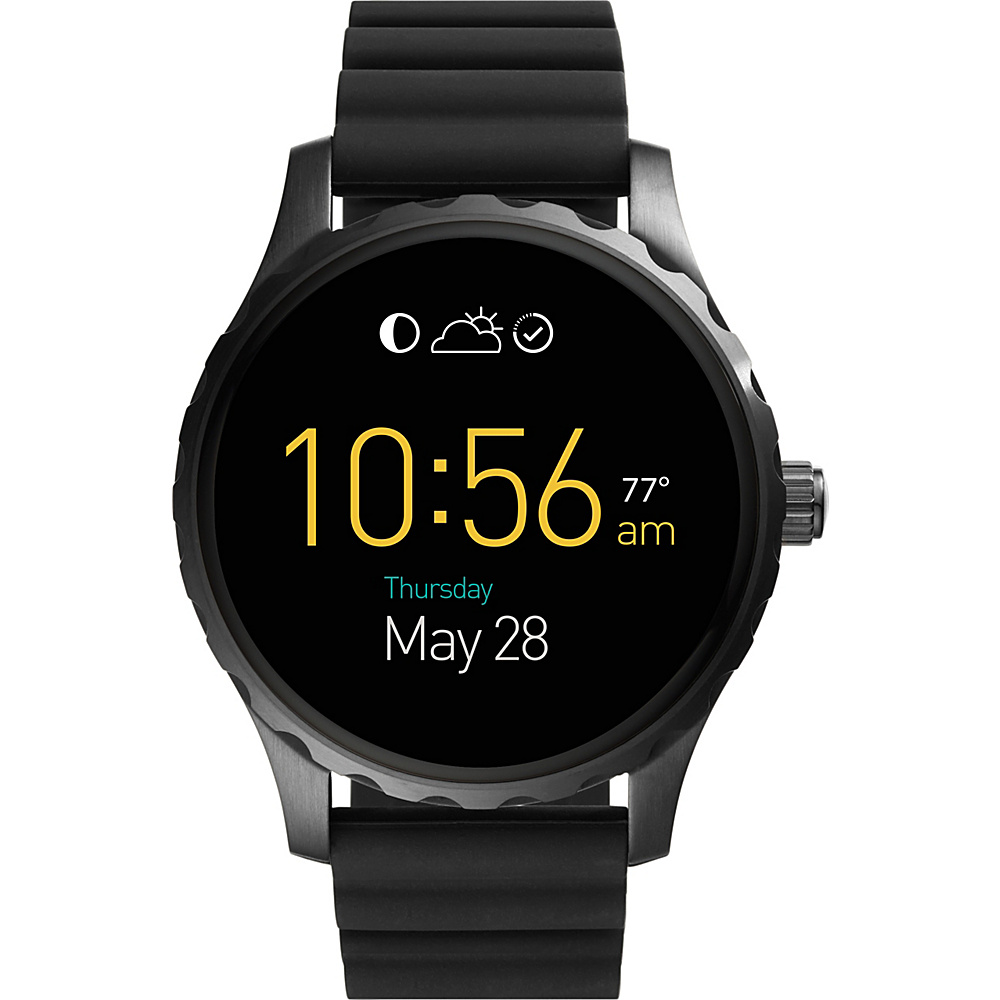 Fossil Q Marshal Digital Display Silicone Touchscreen Smartwatch Black Fossil Wearable Technology
