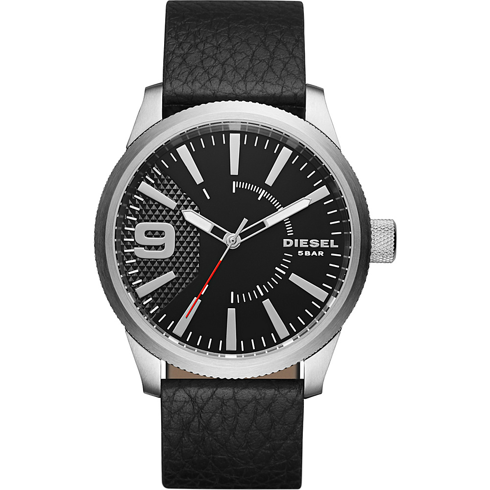 Diesel Watches Rasp Leather Watch Black Diesel Watches Watches