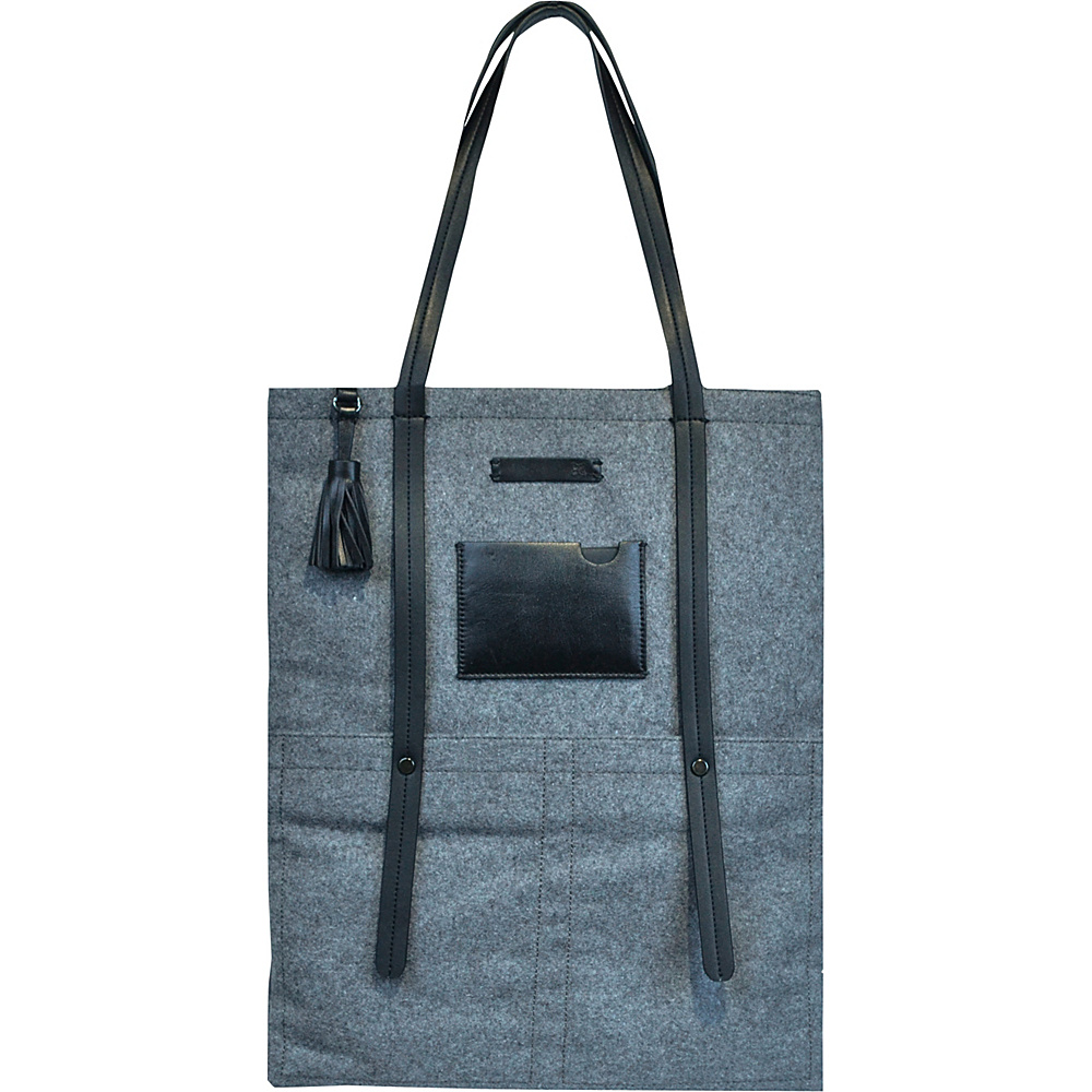 Sherpani Hadley Tote Boiled Wool Slate Sherpani Fabric Handbags