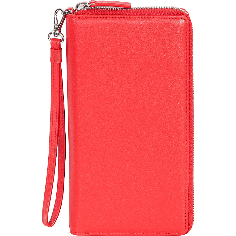 Scully Leather Zip Clutch Wallet Red Scully Women s Wallets