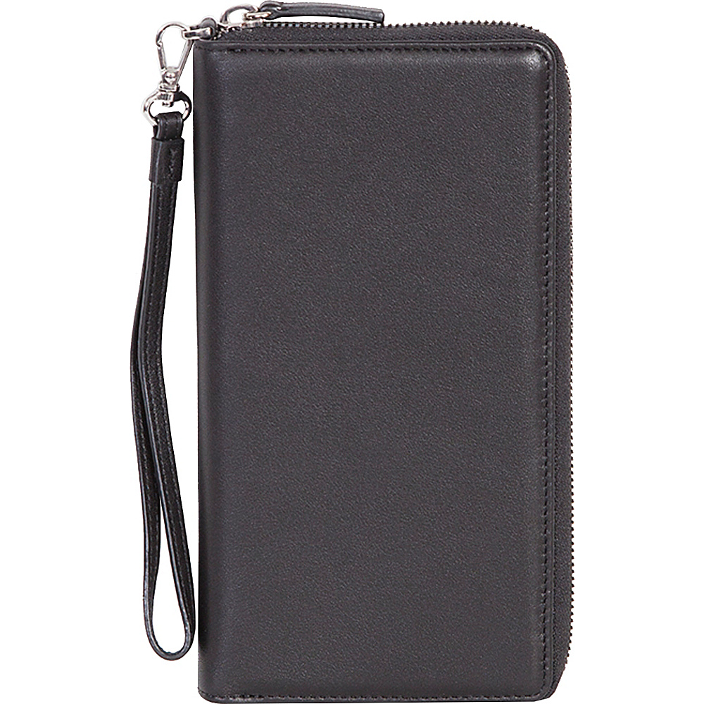 Scully Leather Zip Clutch Wallet Black Scully Women s Wallets