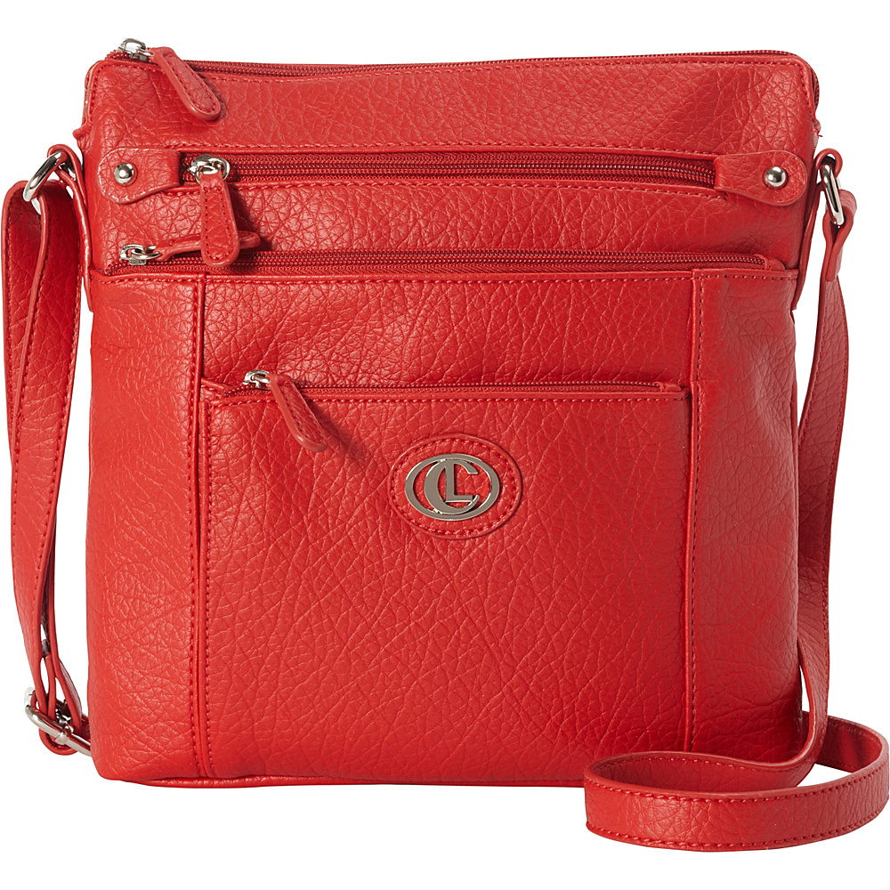 Aurielle Carryland Contempo N S Crossbody Red Aurielle Carryland Manmade Handbags