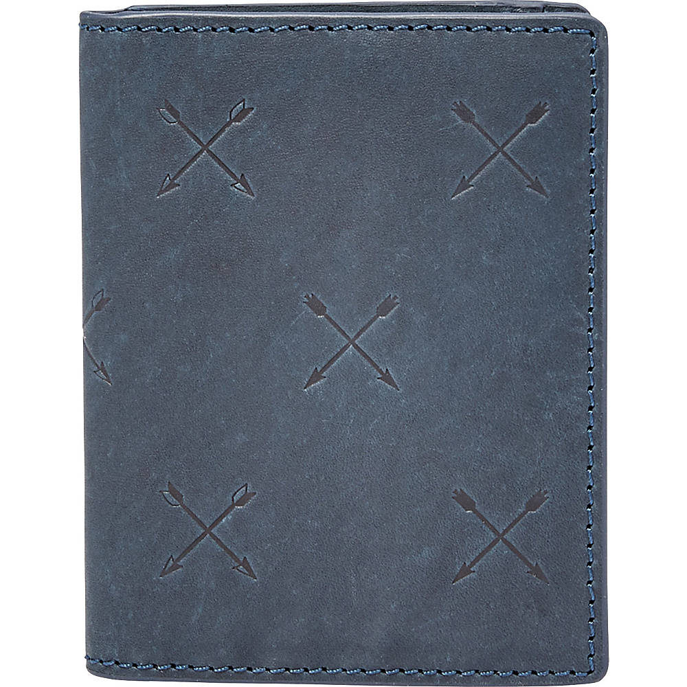 Fossil Maverick Coin Card Case Bifold Navy Fossil Mens Wallets