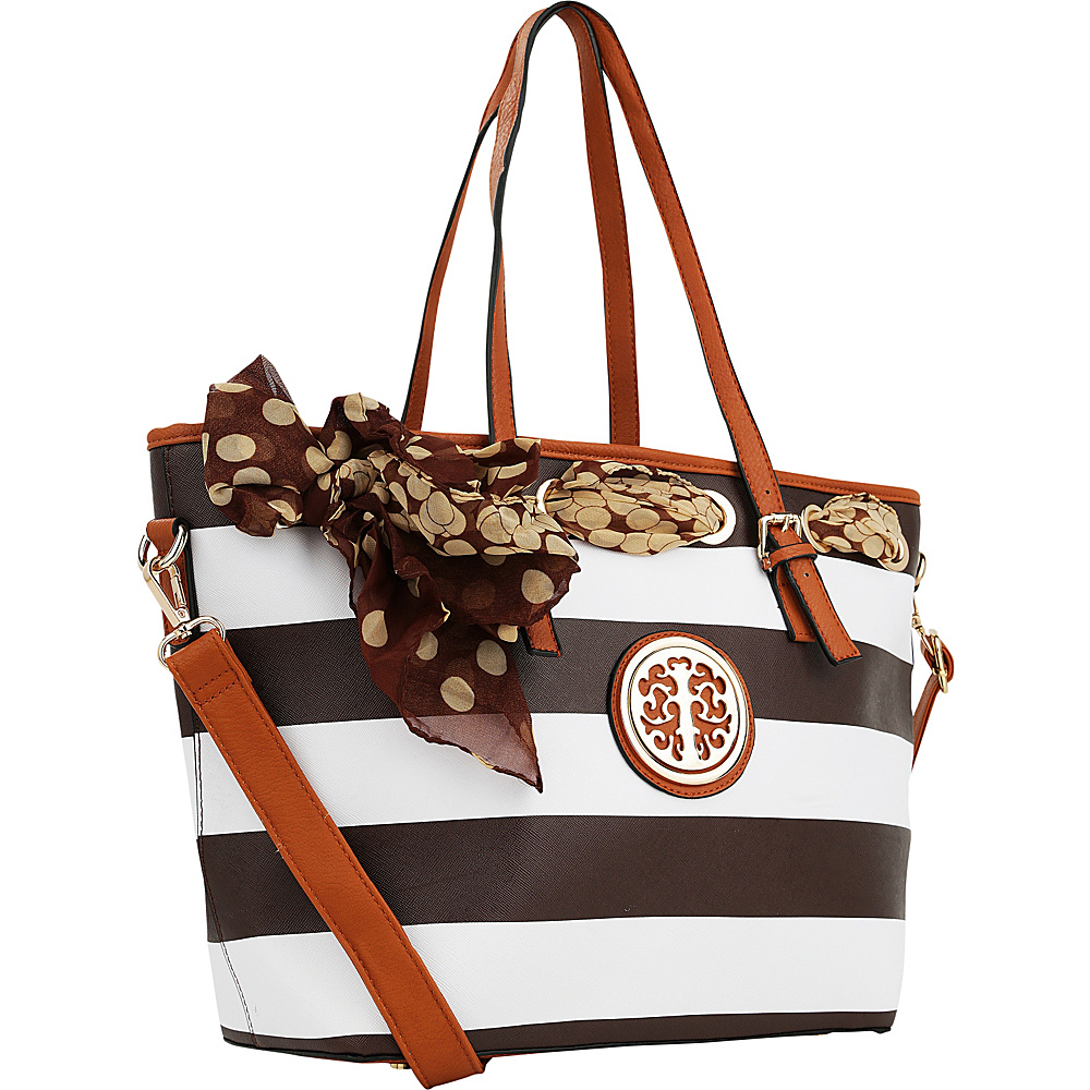 MKF Collection Emblem Beach Tote Coffee MKF Collection Manmade Handbags