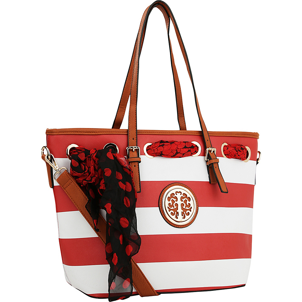 MKF Collection Emblem Beach Tote Red MKF Collection Manmade Handbags