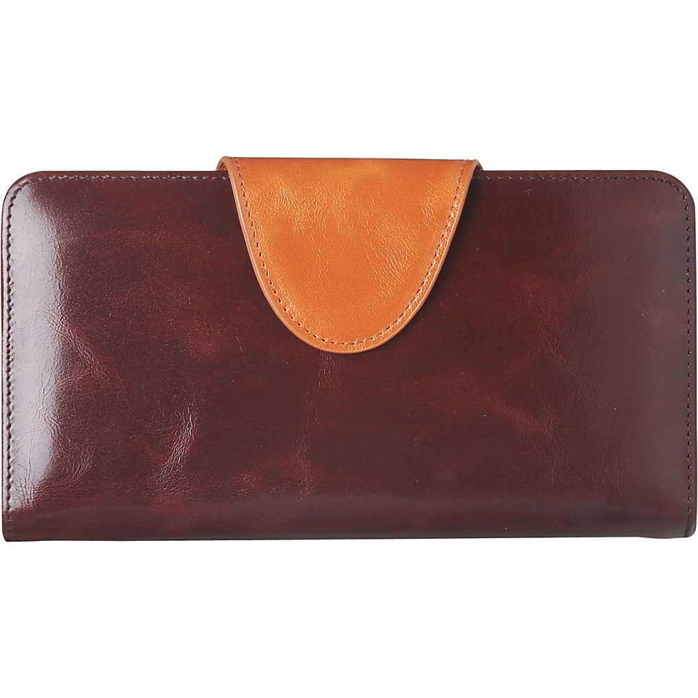 Vicenzo Leather Maine Distressed Leather Clutch Brown Vicenzo Leather Women s Wallets