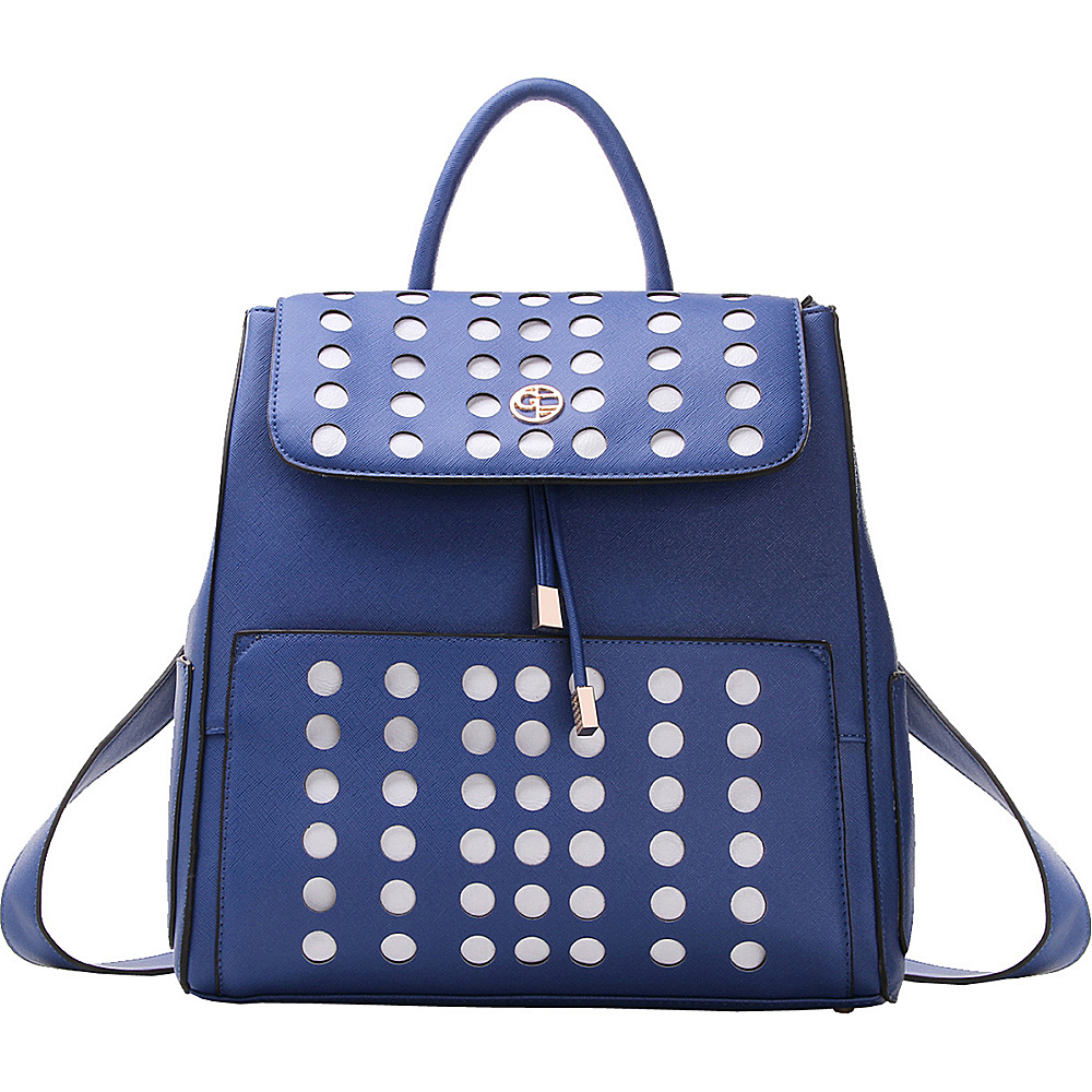 MKF Collection Hannah Backpack Blue MKF Collection Manmade Handbags
