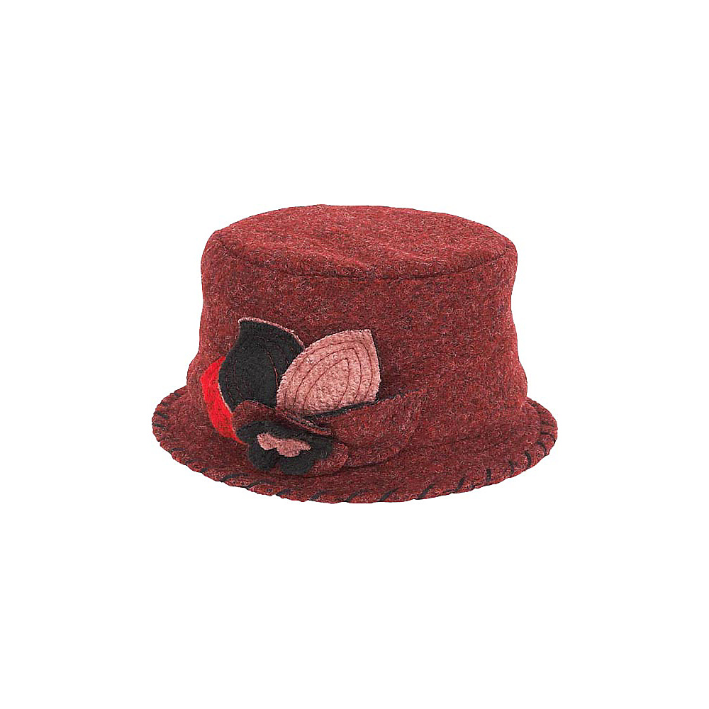 Adora Hats Wool Cloche Hat Burgundy Adora Hats Hats Gloves Scarves
