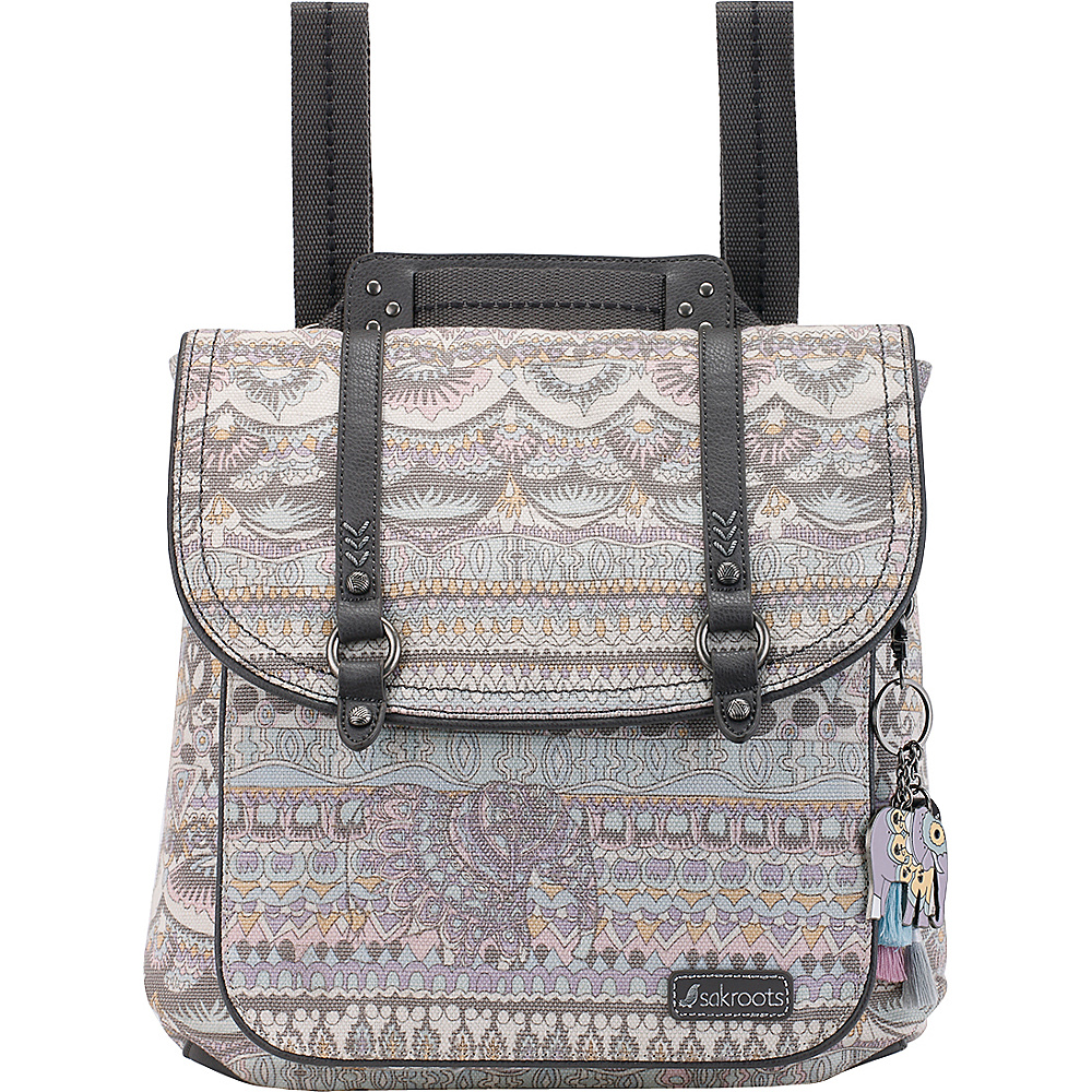 Sakroots Artist Circle Convertible Backpack Pastel One World Sakroots Fabric Handbags