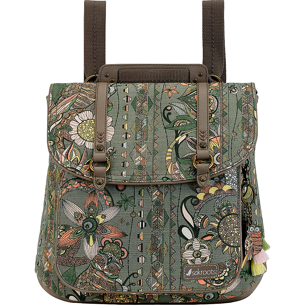 Sakroots Artist Circle Convertible Backpack Olive Spirit Desert Sakroots Fabric Handbags