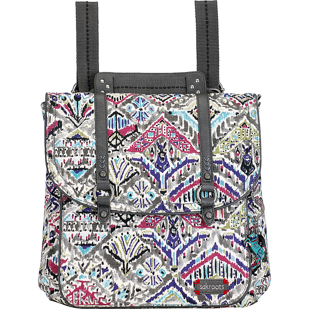 Sakroots Artist Circle Convertible Backpack Slate Brave Beauti Sakroots Fabric Handbags