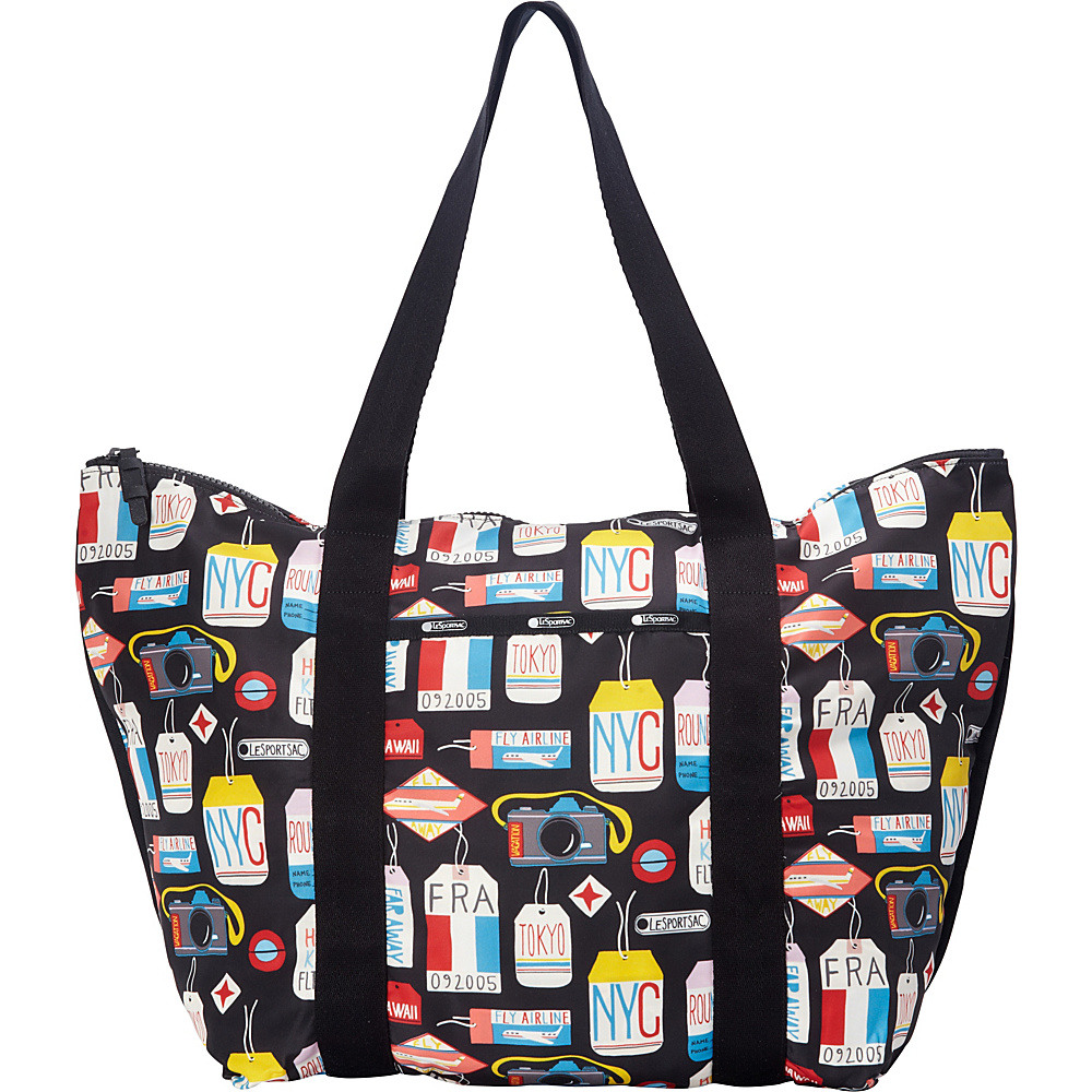 LeSportsac Travel Large On the Go Tote Boarding Pass T LeSportsac Fabric Handbags