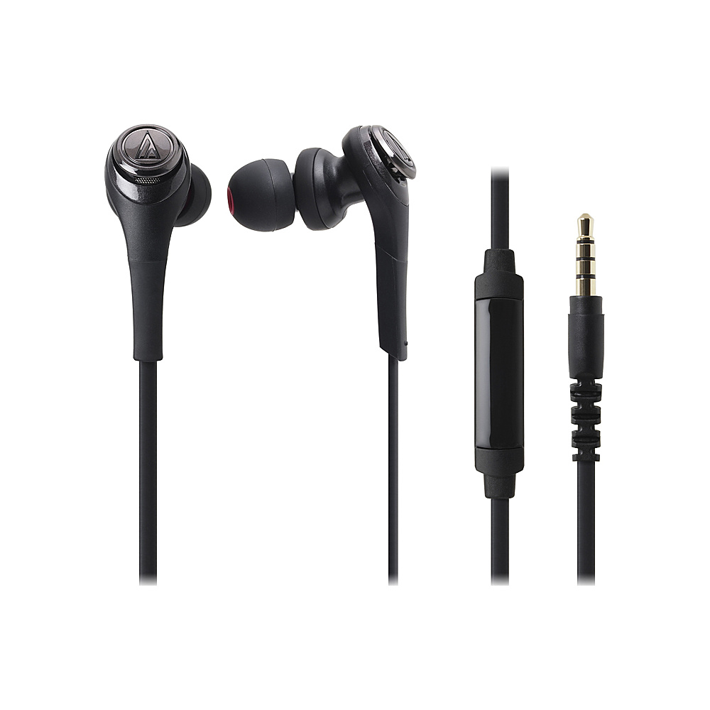 Audio Technica ATH CKS550ISBK Solid Bass In Ear Headphones with In Line Mic and Control Black Audio Technica Headphones Speakers